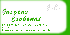 gusztav csokonai business card